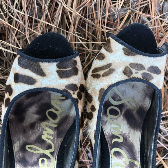 Sam Edelman animal print calf hair heels size 6M - Picture 10 of 11